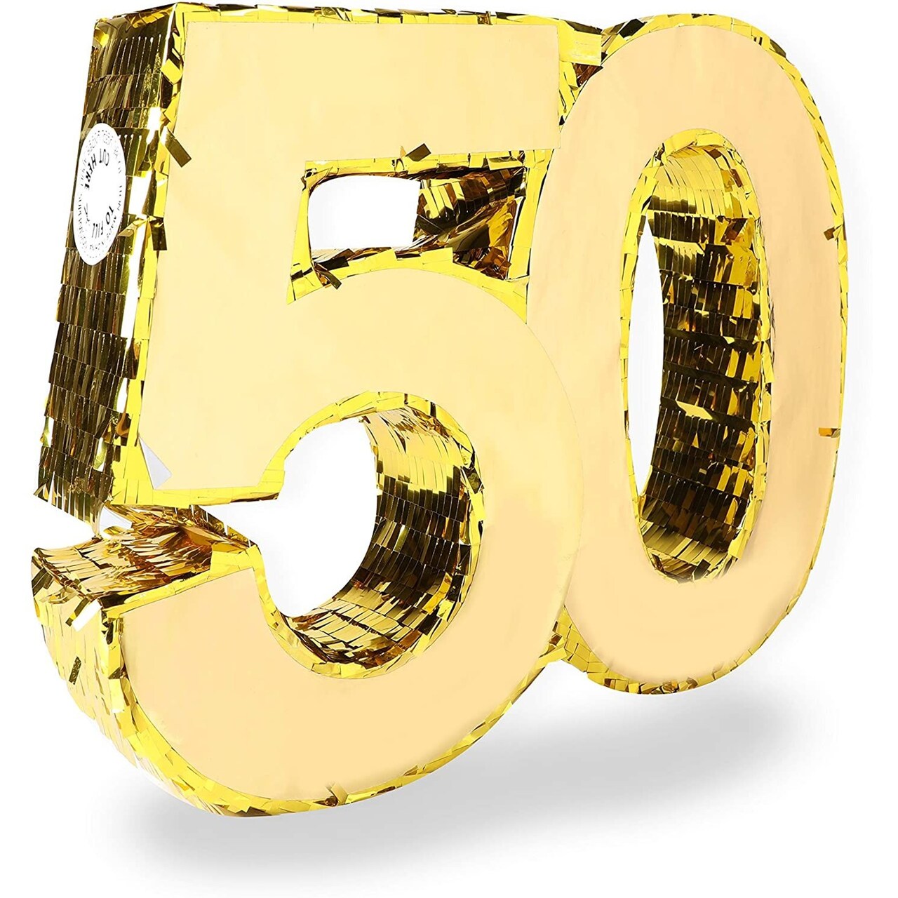 Gold Foil Pinata for 50th Birthday Party (16 x 13.2 In)